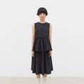 COSMOSS FLARE PEPLUM SLEEVELESS (BLACK)