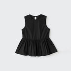 COSMOSS FLARE PEPLUM SLEEVELESS (BLACK)