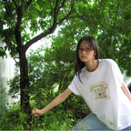 RONRON BUTTON RETRO TELEPHONE T SHIRT WHITE