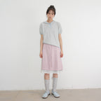 RONRON WAFFLE BUTTON HALF SLEEVE HOODIE GREY
