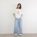RONRON BUTTON RETRO TELEPHONE T SHIRT WHITE