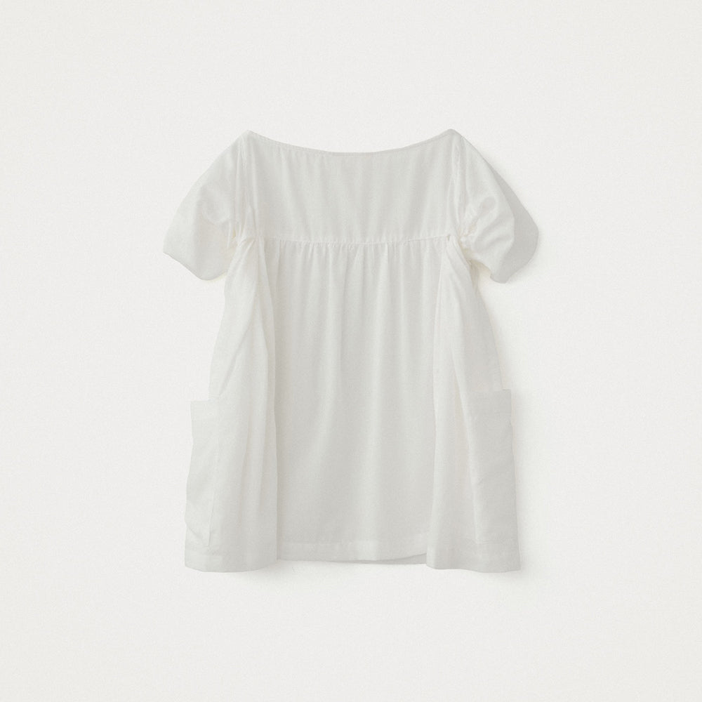 YE Lily Drape Twist Blouse - White