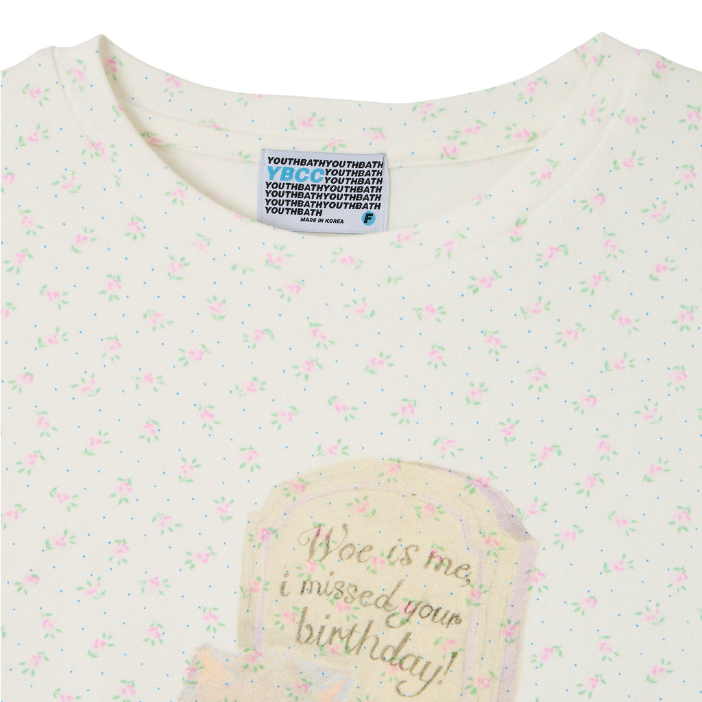 YOUTHBATH YB x Motka Flower Cat Tee_White