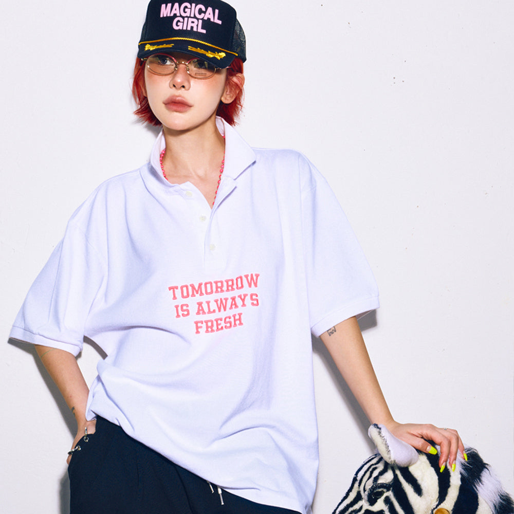 HIGHTIDE FRANKIE Oversized Pique Shirt White