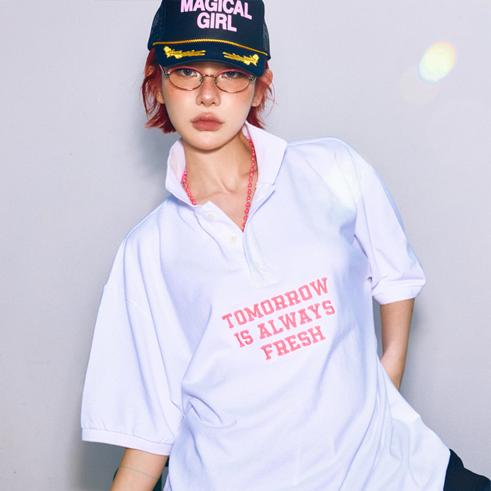 HIGHTIDE FRANKIE Oversized Pique Shirt White