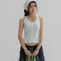 ANNEHEARTS Button Point Cami Top_IVORY