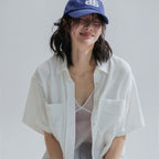 ANNEHEARTS Soft Embroidery Cotton Shirt_IVORY