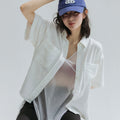 ANNEHEARTS Soft Embroidery Cotton Shirt_IVORY