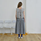 BRENDA BRENDEN SEOUL two way string blouse - check