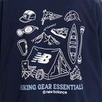 NEW BALANCE NBNEGCO303 / UNI FROZEN Camping Graphic Short Sleeve T-Shirt (NAVY)