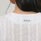 GENERAL IDEA WOMAN V-neck lace puff blouse [WHITE] / GF2LBL529