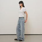 GENERAL IDEA WOMAN V-neck lace puff blouse [WHITE] / GF2LBL529