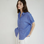 ACOVE Roll Up Check Shirt_Blue