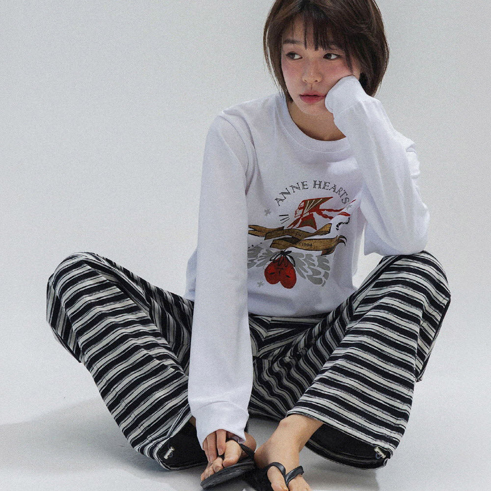 ANNEHEARTS Bandena Muse Long Sleeve_WHITE