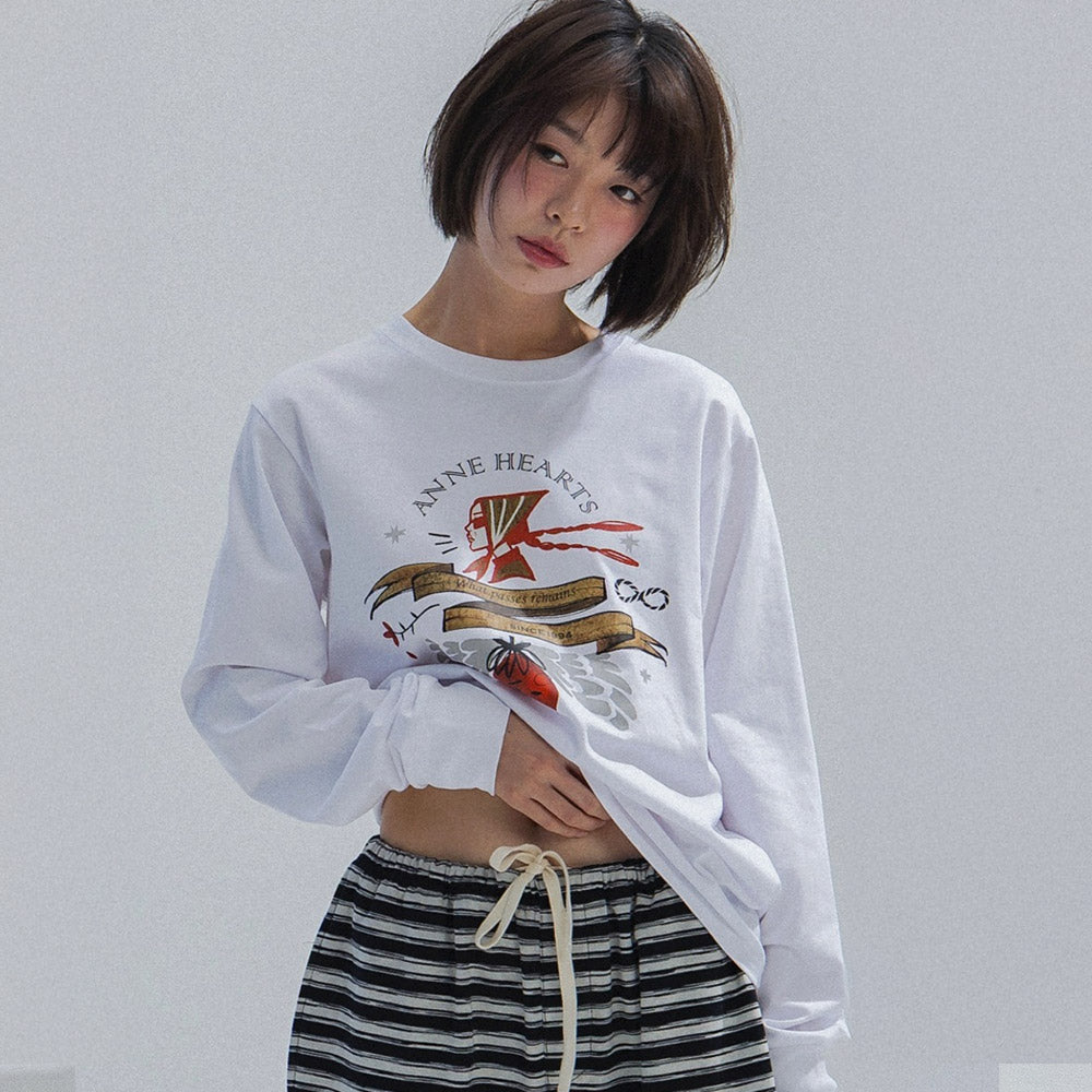 ANNEHEARTS Bandena Muse Long Sleeve_WHITE