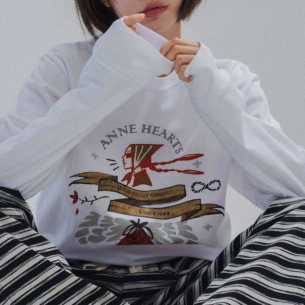 ANNEHEARTS Bandena Muse Long Sleeve_WHITE