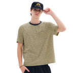HELLO SUNRISE HS Stripe Pocket Tee_Olive