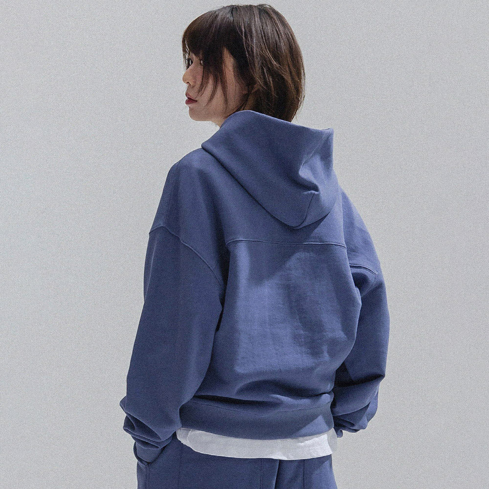 ANNEHEARTS Rose Garden Hooded Sweatshirt_BLUE