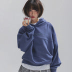 ANNEHEARTS Rose Garden Hooded Sweatshirt_BLUE