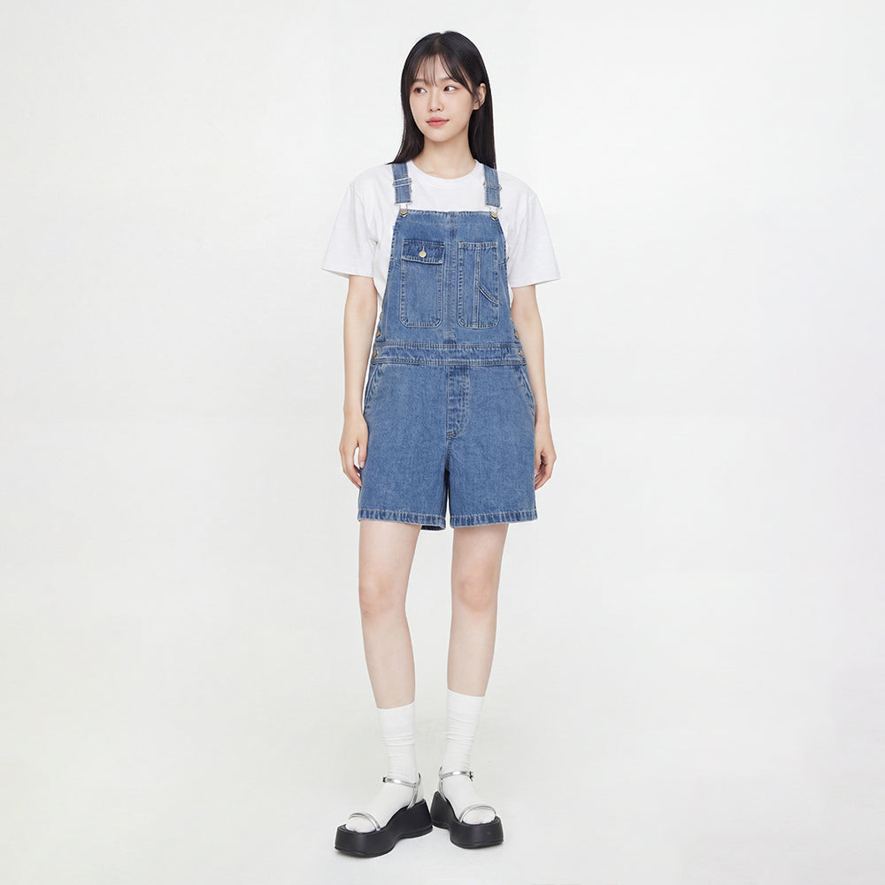 LAP LAP Denim Pocket Detail Mini Overall