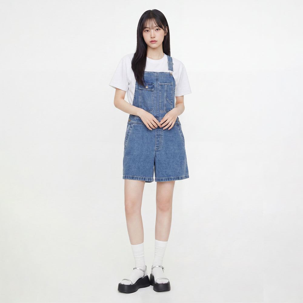 LAP LAP Denim Pocket Detail Mini Overall
