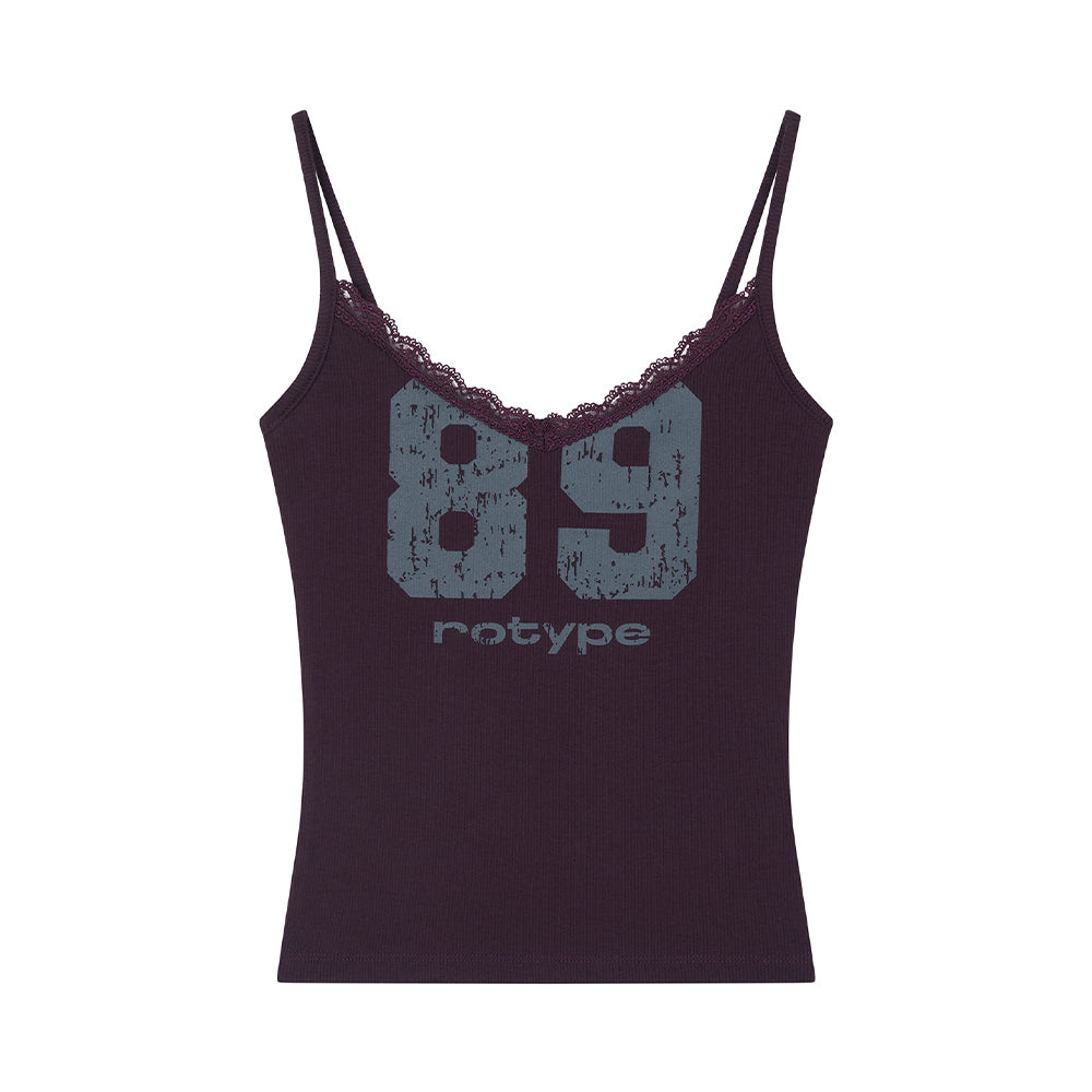 ROUGHTYPE Crack Logo Lace Sleeveless - Purple
