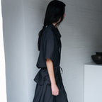 BLANKROOM.HER FOAM FLOW SHIRT_DEEP NAVY