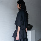 BLANKROOM.HER FOAM FLOW SHIRT_DEEP NAVY