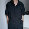 BLANKROOM.HER FOAM FLOW SHIRT_DEEP NAVY