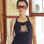 CENTAUR.KR DORRIS HALTERNECK SLEEVELESS_NAVY