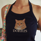 CENTAUR.KR DORRIS HALTERNECK SLEEVELESS_NAVY