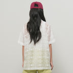 GENERAL IDEA WOMAN Embroidered Lace Half Shirt [WHITE] / GF2LSH525