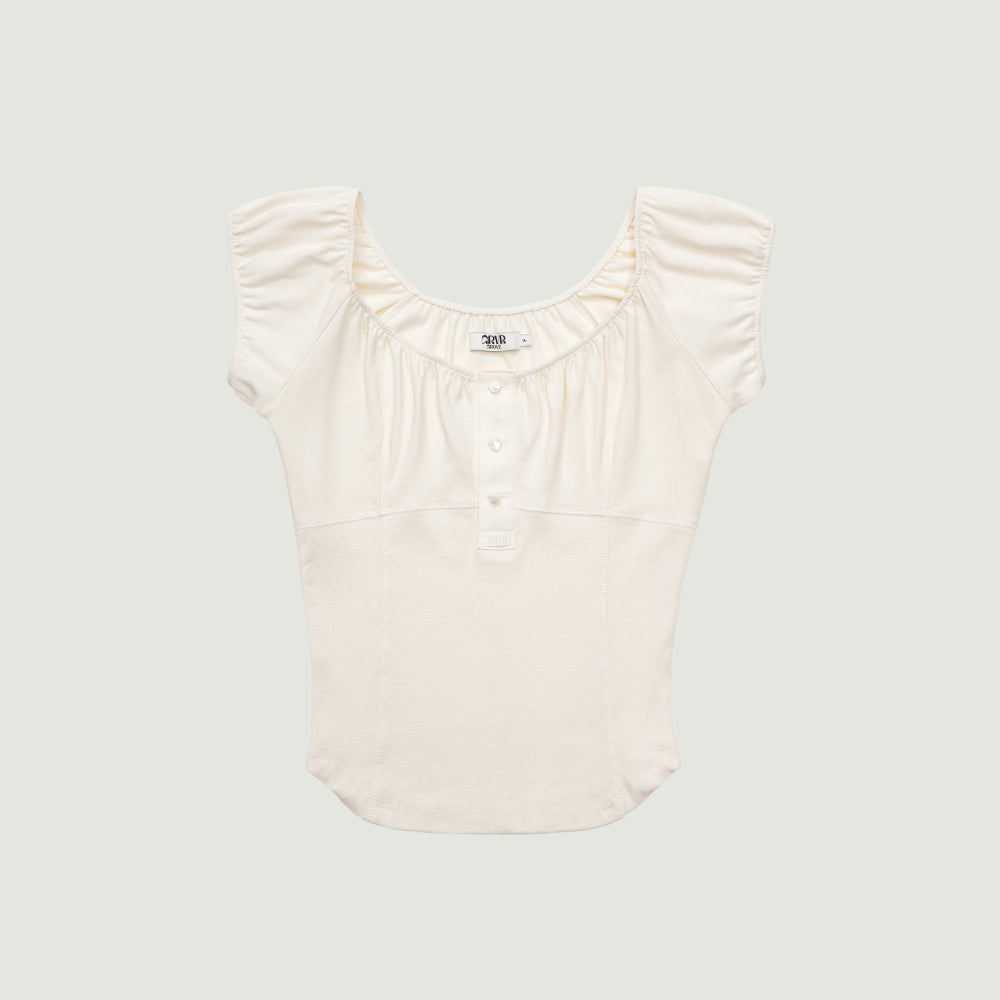 GROVE 26HS JOEY U-NECK TOP (5COLOR)