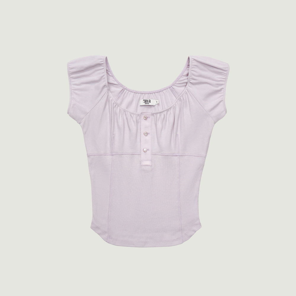 GROVE 26HS JOEY U-NECK TOP (5COLOR)