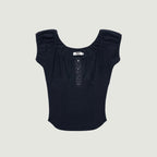 GROVE 26HS JOEY U-NECK TOP (5COLOR)
