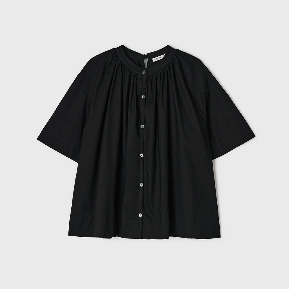 NCSSRY Cotton Back-Tie Blouse (Black)
