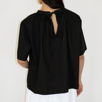 NCSSRY Cotton Back-Tie Blouse (Black)
