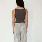 NCSSRY Boat Neck Sleeveless Top (Brown)
