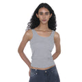 PARTIMENTO WOMEN RUCHED SLEEVELESS_MELANGE