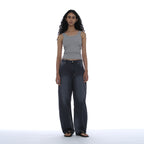 PARTIMENTO WOMEN RUCHED SLEEVELESS_MELANGE