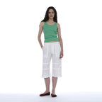 PARTIMENTO WOMEN RUCHED SLEEVELESS_NEON GREEN