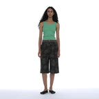 PARTIMENTO WOMEN RUCHED SLEEVELESS_NEON GREEN