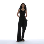 PARTIMENTO WOMEN RUCHED SLEEVELESS_BLACK
