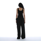 PARTIMENTO WOMEN RUCHED SLEEVELESS_BLACK