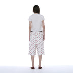 PARTIMENTO WOMEN FLORAL PRINTED SHORT SLEEVE TEE_WHITE