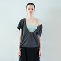 SEEN DEEP NECK STRING T-SHIRTS (Asphalt)