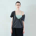 SEEN DEEP NECK STRING T-SHIRTS (Asphalt)