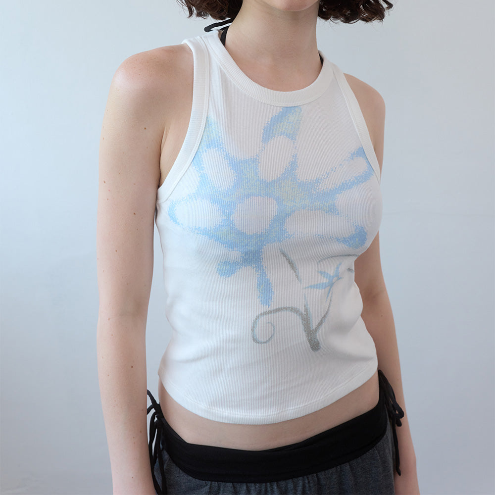 PISCESS Pastel flower sleeveless_blue