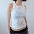 PISCESS Pastel flower sleeveless_blue