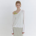 LAMINEZ Breeze V-Neck Long Sleeve - Ivory